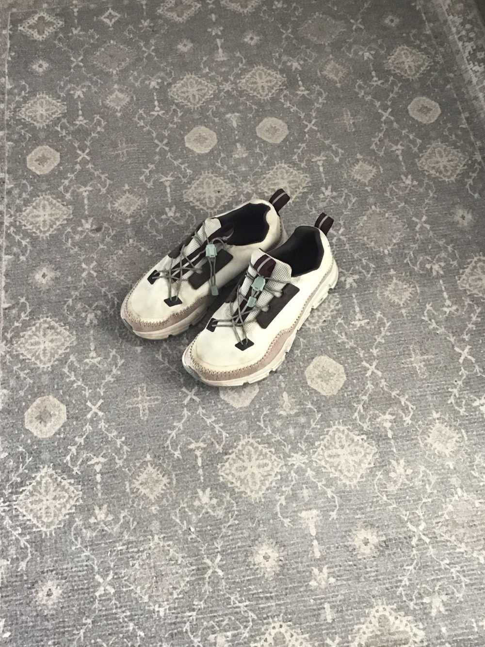 Kids Neutral White & Beige Trail Sneakers